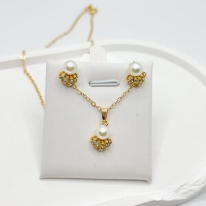 Set Arete Y Cadena Concha - Imagen 1