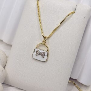 Cadena cartera blanca - Imagen 1